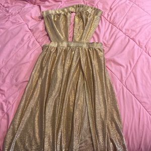 COPY - Dolls Kill gold goddess dress